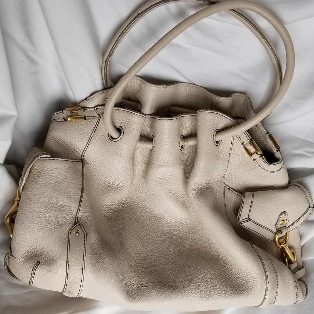 Cole Haan Large cream Leather Hobo Bag